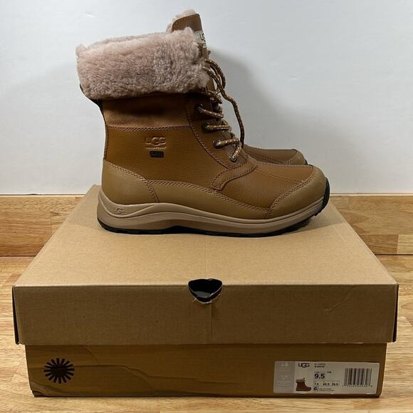 NEW UGG‎ 9.5 Women's Chestnut Adirondack Waterproof Wool Blend Insulated Boots - Picture 2 of 12